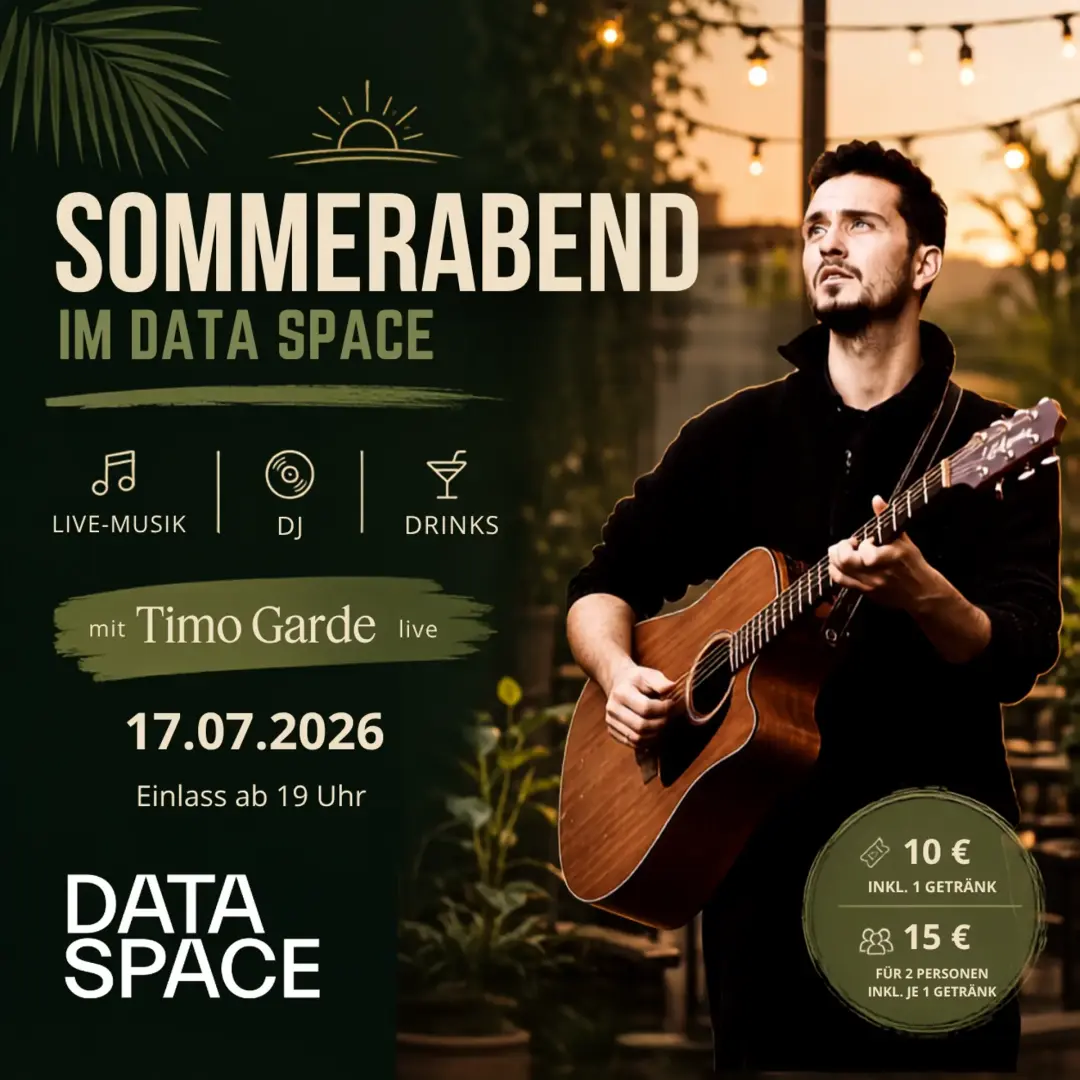 Sommerabend im Data Space: Live-Musik, DJ & Drinks