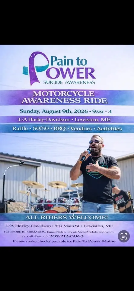10th Annual Pain To Power Suicide Awareness ride 2026!