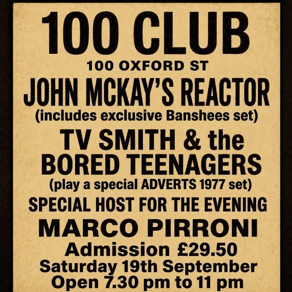 1976: Celebrating 50 Years of Punk at the 100 Club