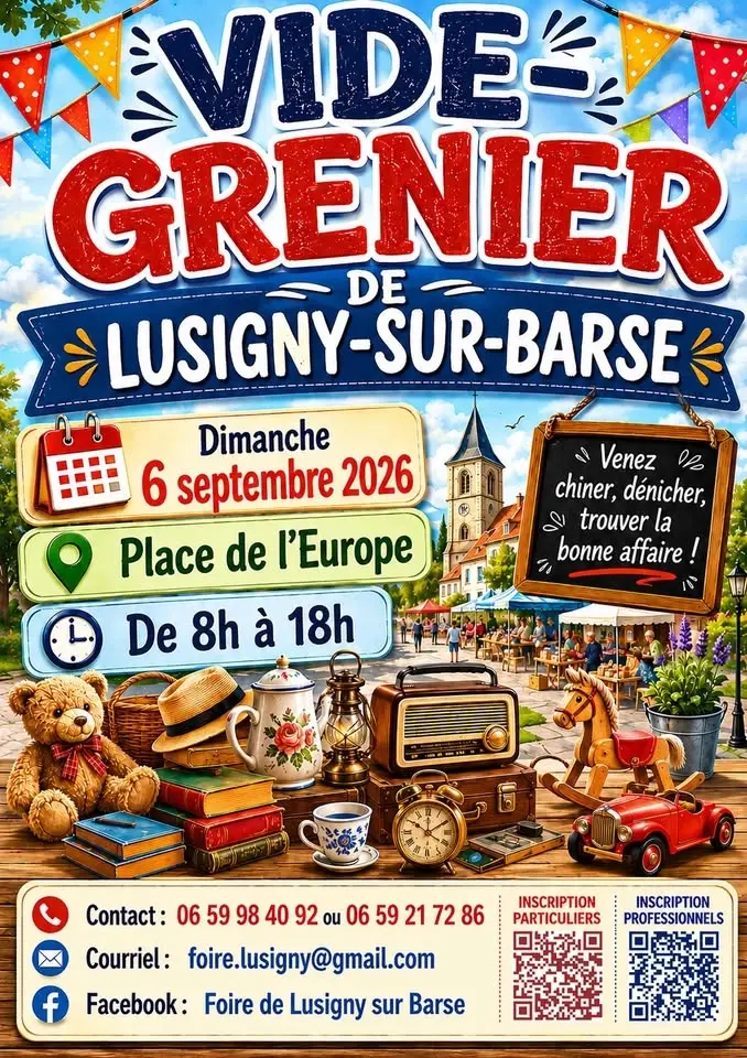 Vide Grenier à Lusigny sur Barse !