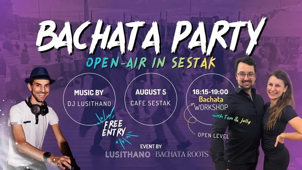 Free Bachata Party and Workshop - Open Air - in Cafe Sestak