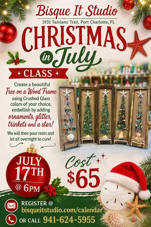7/17 Crush Glass Christmas Tree