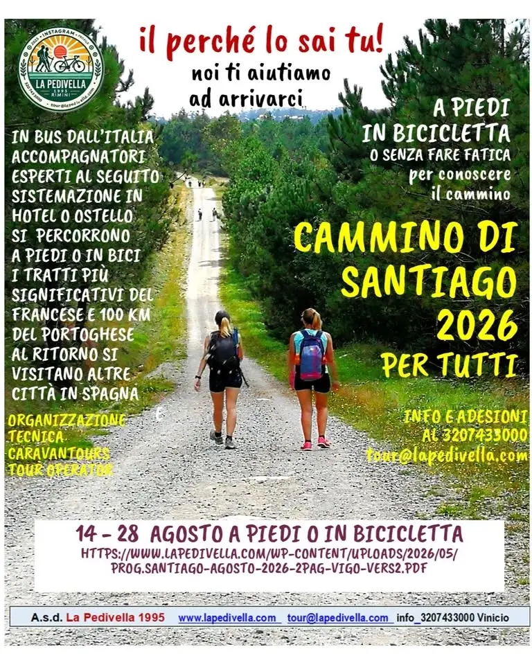 Cammino di Santiago 2026 con La Pedivella