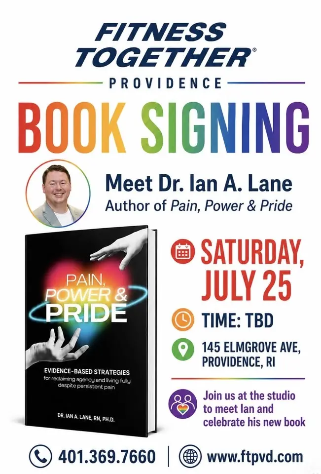 Book Signing featuring Ian Lane, Ph.D and his latest book, Pain, Power, and Pride!