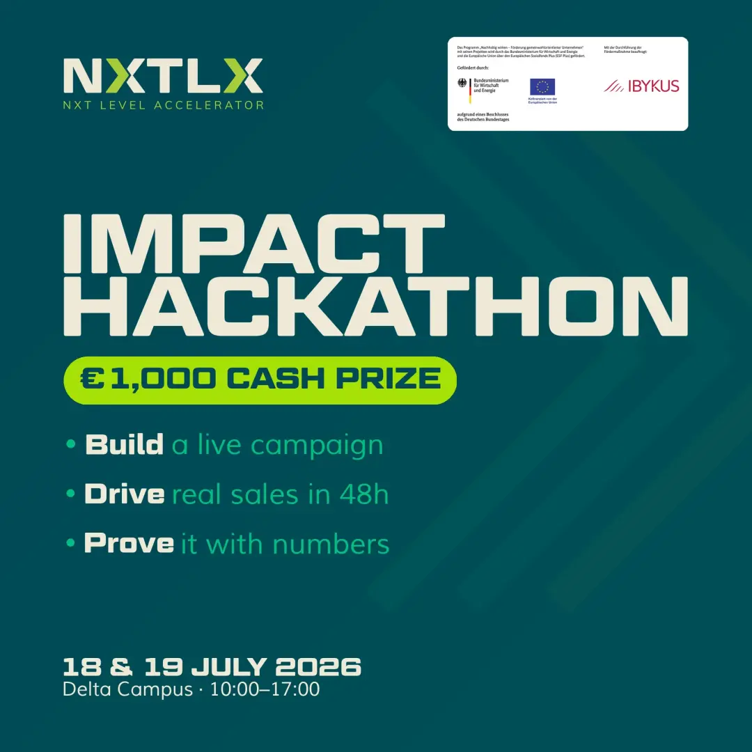 NXT LEVEL ACCELERATOR Impact Hackathon | July 18–19 | 10:00 - 17:00 | Delta Campus Berlin Neukölln