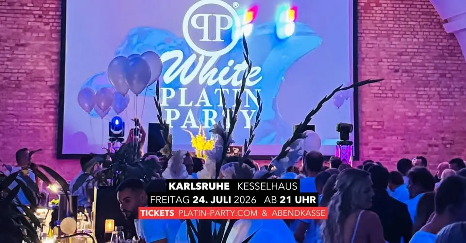 Karlsruhe 'White Platin Party' im Kesselhaus.