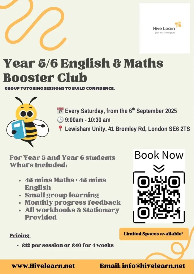 Year 5 & 6 - English and Maths Booster Club