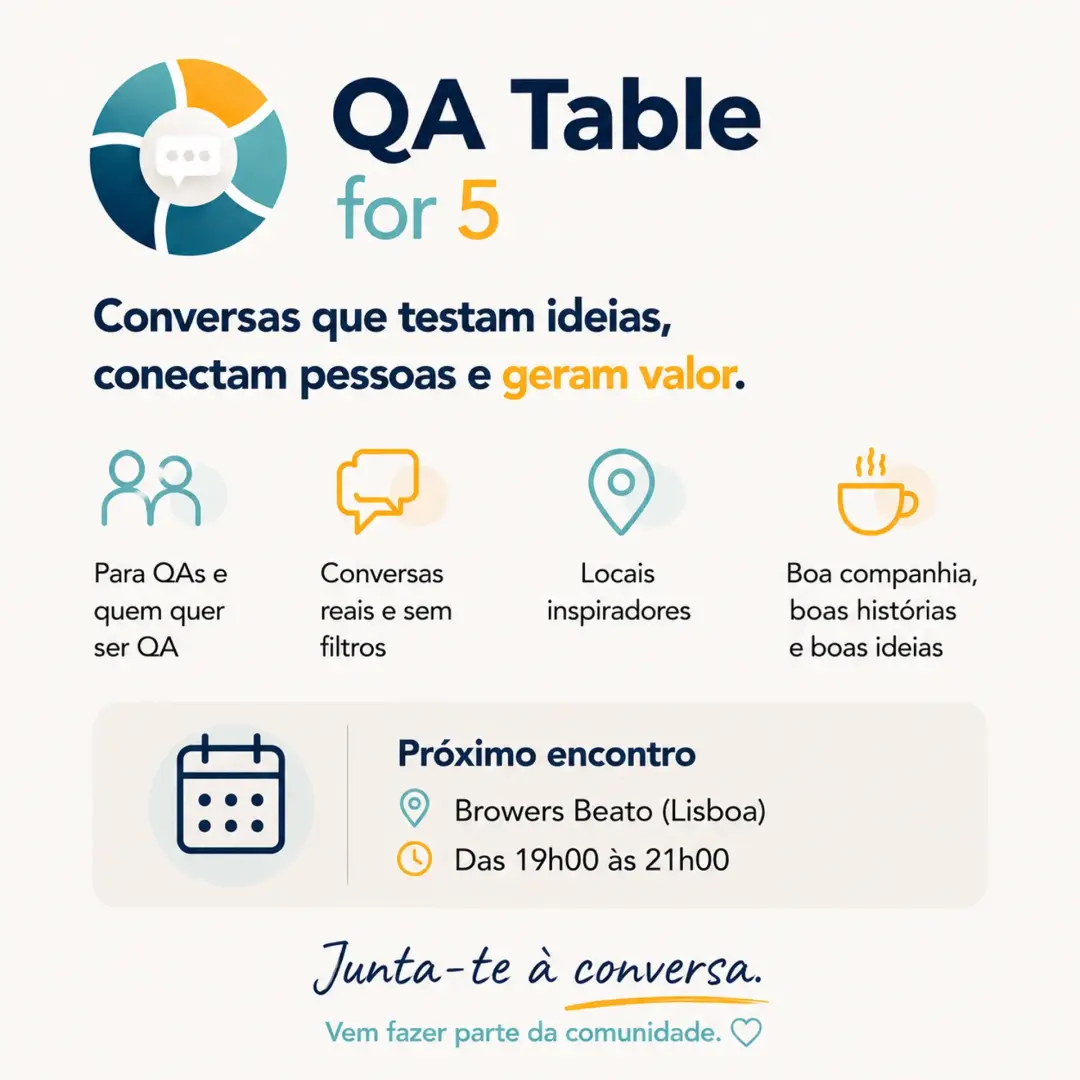 QA Table for 5 (Lisboa, 31 de Julho)