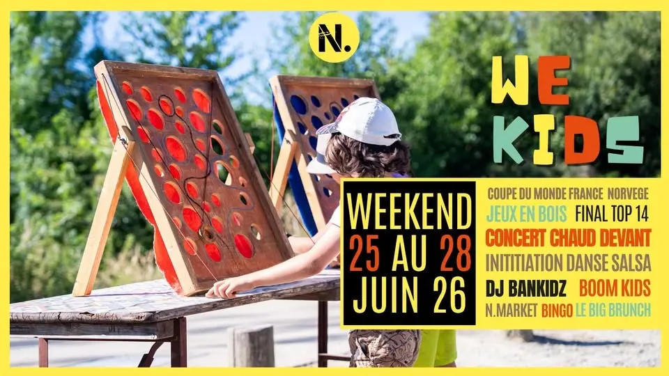Weekend du 25 au 28 juin :  WE Kids, Initiations Danse,Concert Chaud Devant,Foot Norvège x France