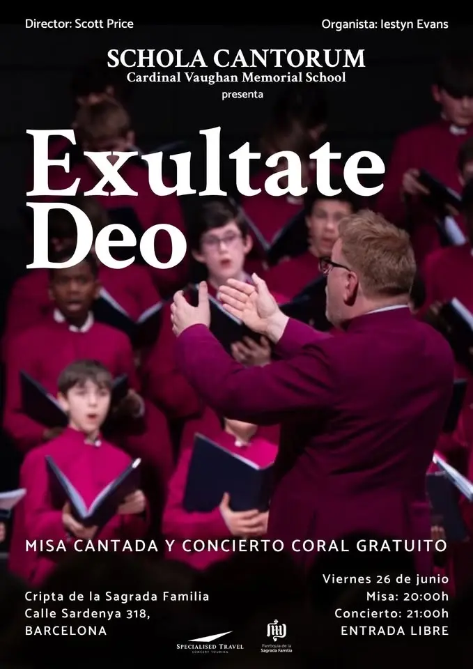 Misa Cantada y Concierto Gratuito | SCHOLA CANTORUM CARDINAL VAUGHAN MEMORIAL SCHOOL | Barcelona