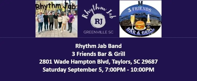 Rhythm Jab Band - 3 Friends Bar & Grill Taylors