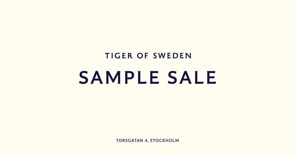 Tiger of Sweden Sample Sale
