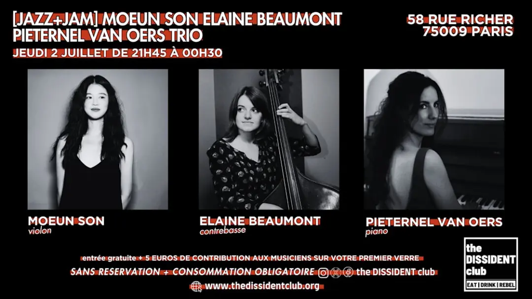 [Jazz+Jam] Moeun Son Elaine Beaumont Pieternel Van Oers Trio