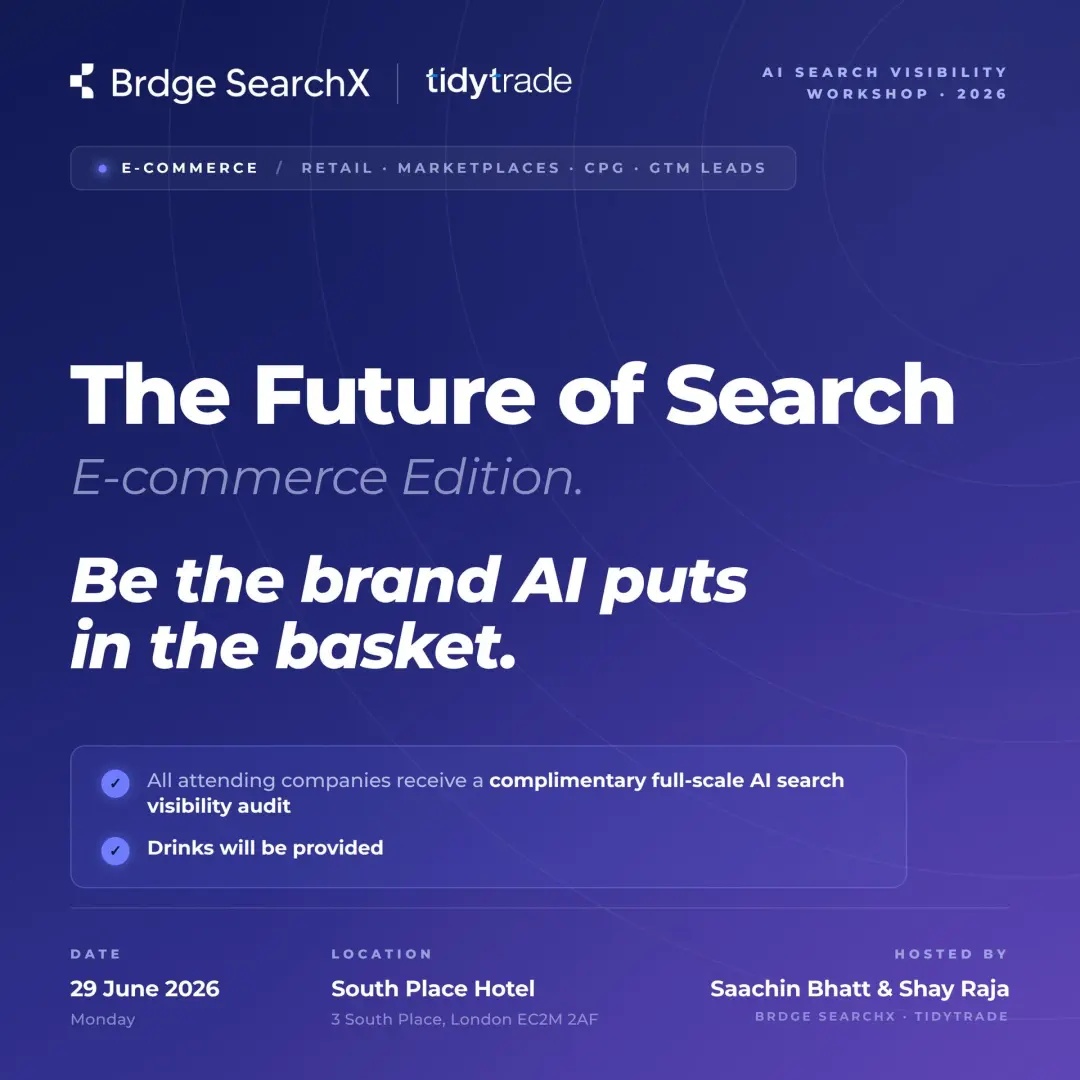 Brdge SearchX | Tidy Trade – The New Search Playbook: E-commerce Edition