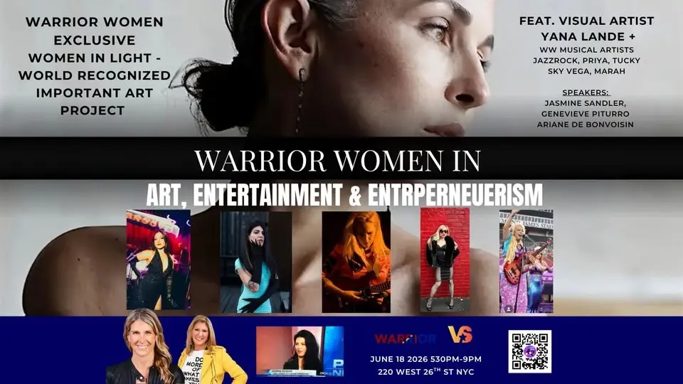Warrior Women VIP event : Women in Light - World Recognized Important Art Project - Influencers, Art