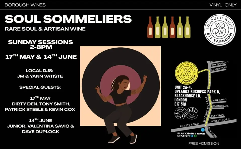 SOUL SOMMELIERS SOUL SESSION 14th June 2026 E17 London