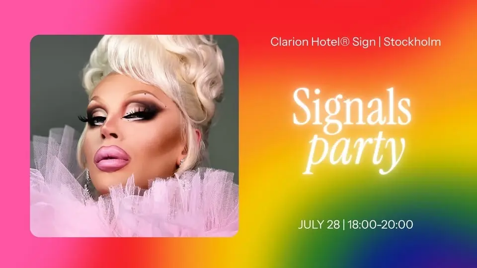 Signals Party | Clarion Hotel Sign