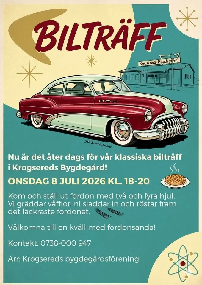 Bilträff 8Juli kl.18-20