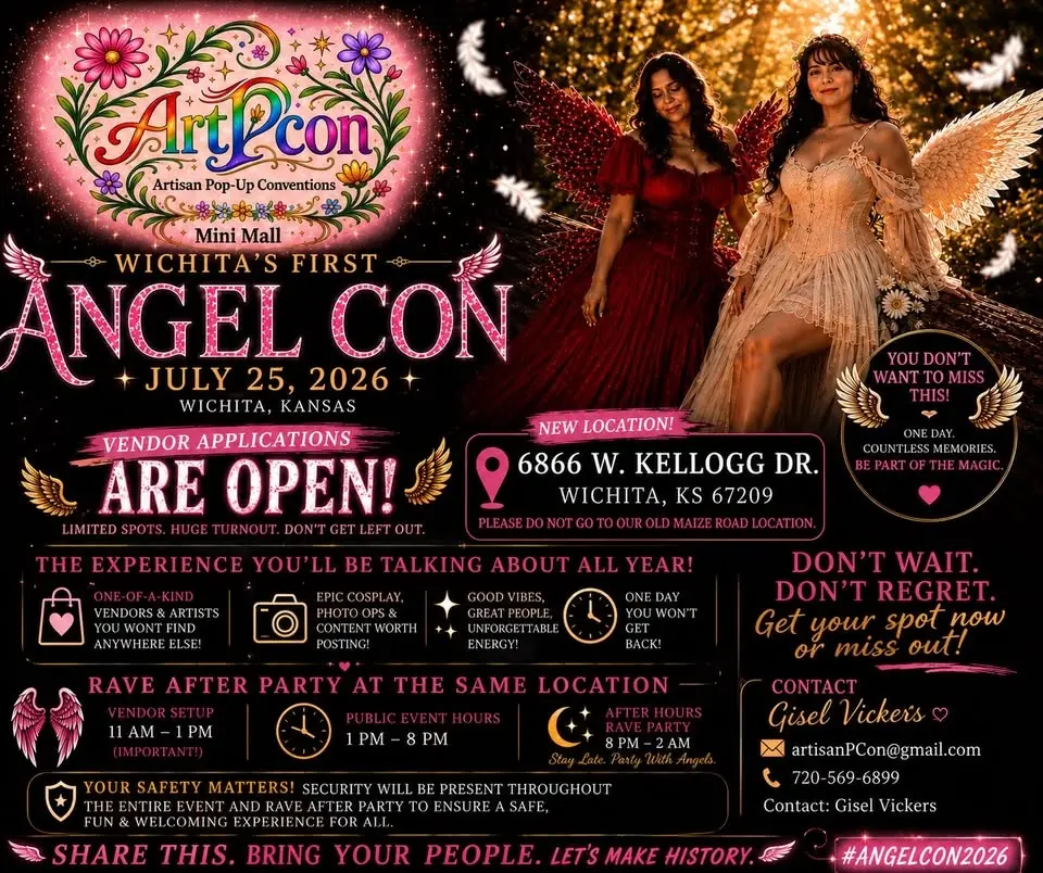 Angel Con X ArtPCon 2026 - Wichita’s First Angel Con with Rave After Party