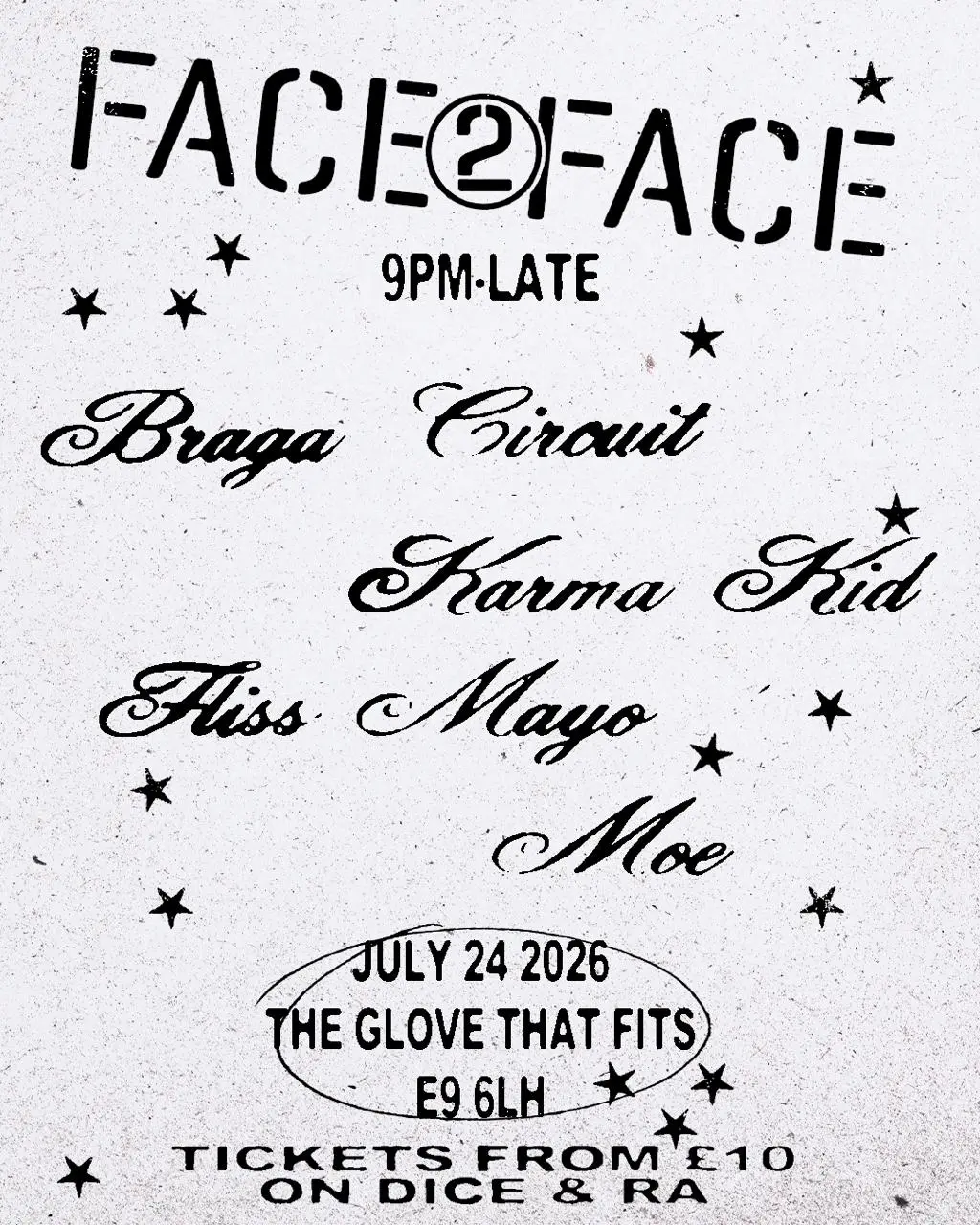 Face 2 Face: Braga Circuit, Karma Kid, Fliss Mayo, Moe