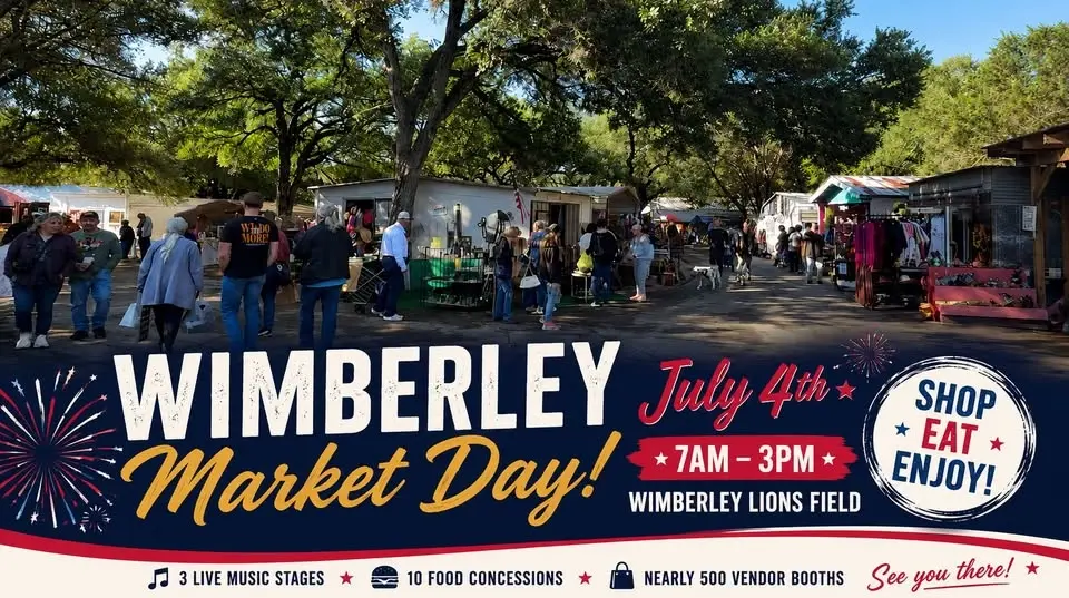 Wimberley Market Day - July 4th!!