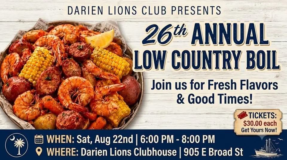 Darien Lions Club Low Country Boil Fundraiser Dinner