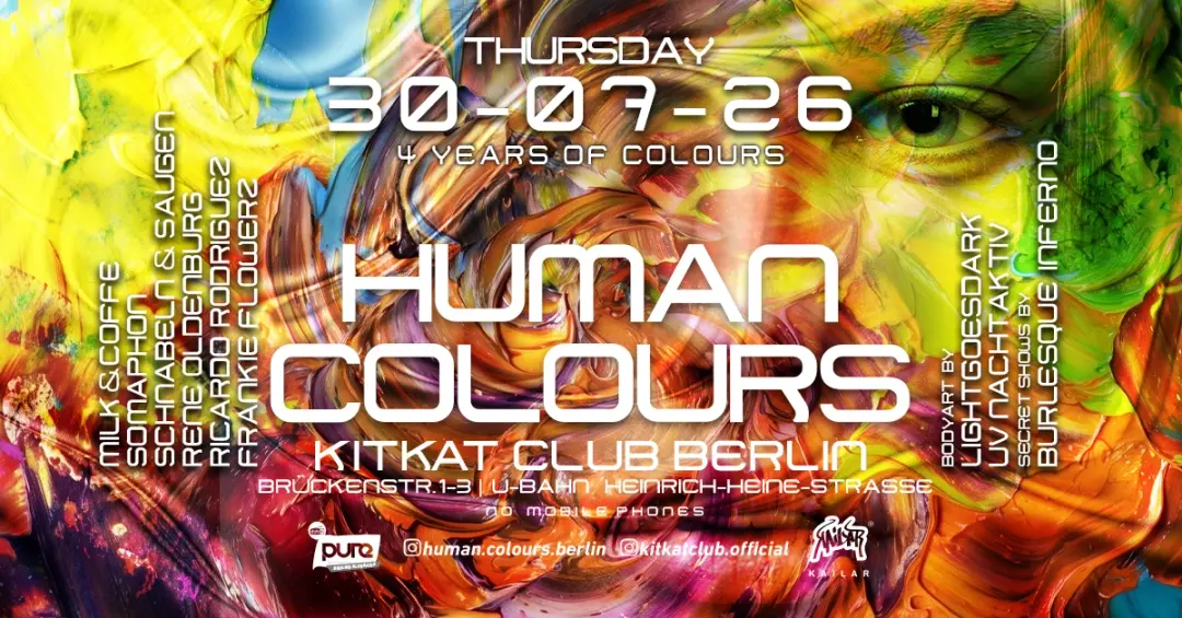 4 Anniversary of Human Colours w/ Schnabeln & Saugen, Somaphon, Rene Oldenburg, MilkNCoffee