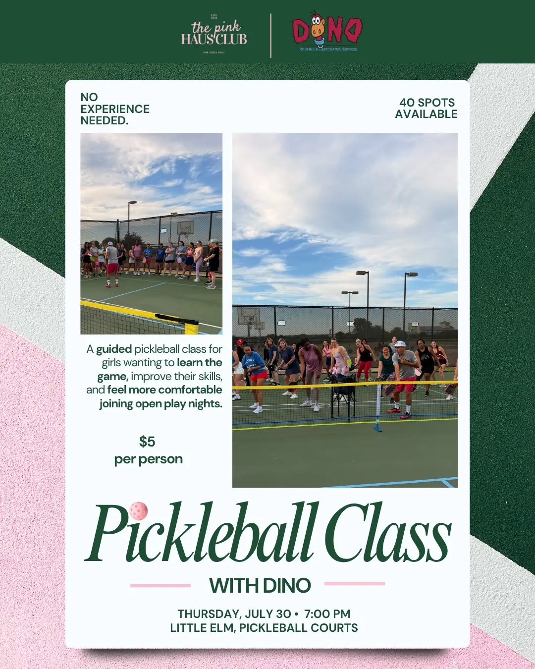 Pickleball Class with Dino - Little Elm