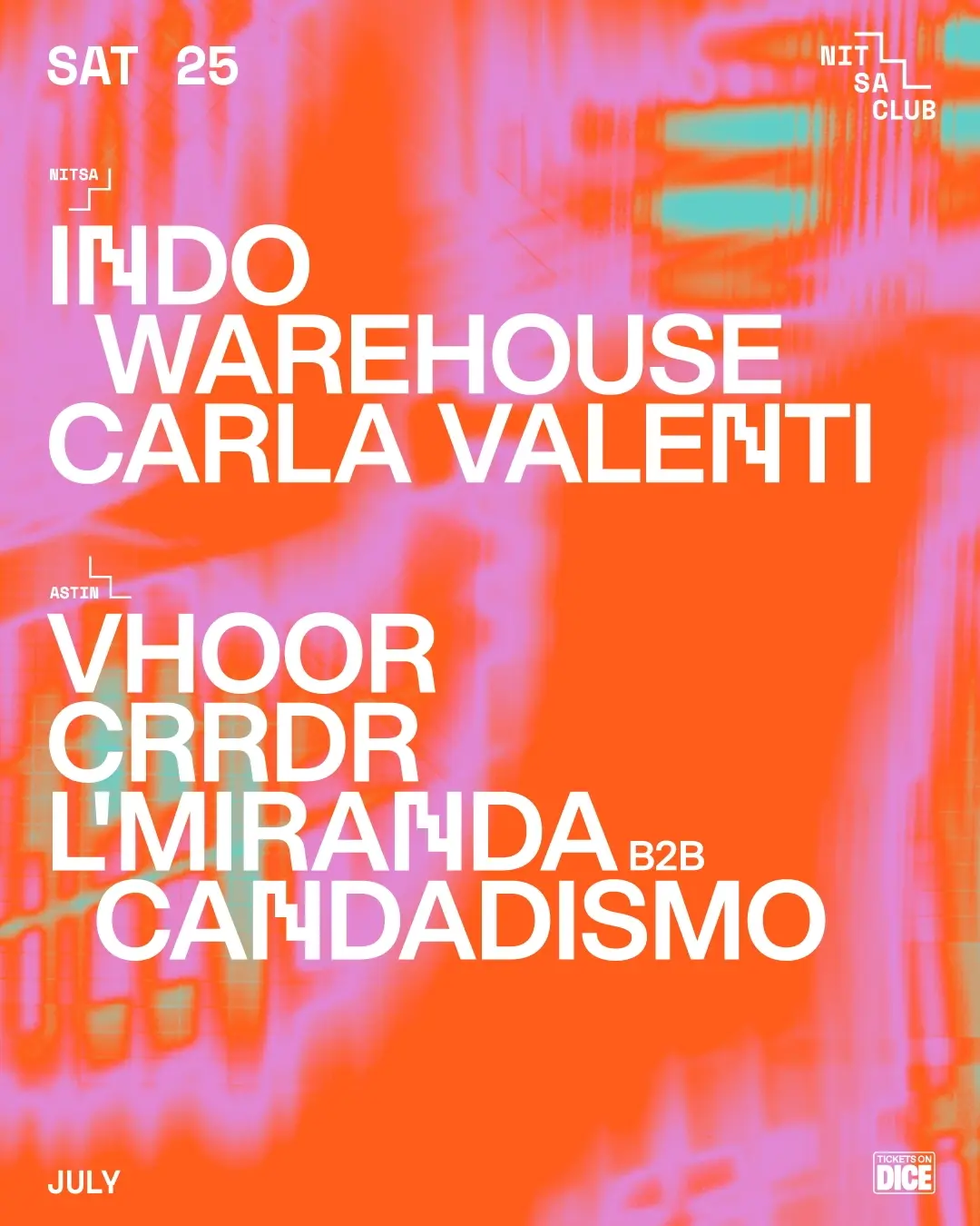 Indo Warehouse · Carla Valenti / VHOOR · CRRDR · L'Miranda b2b CANDADISMO
