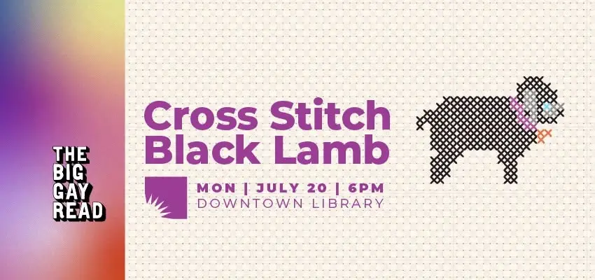 The Big Gay Read | Cross Stitch Black Lamb
