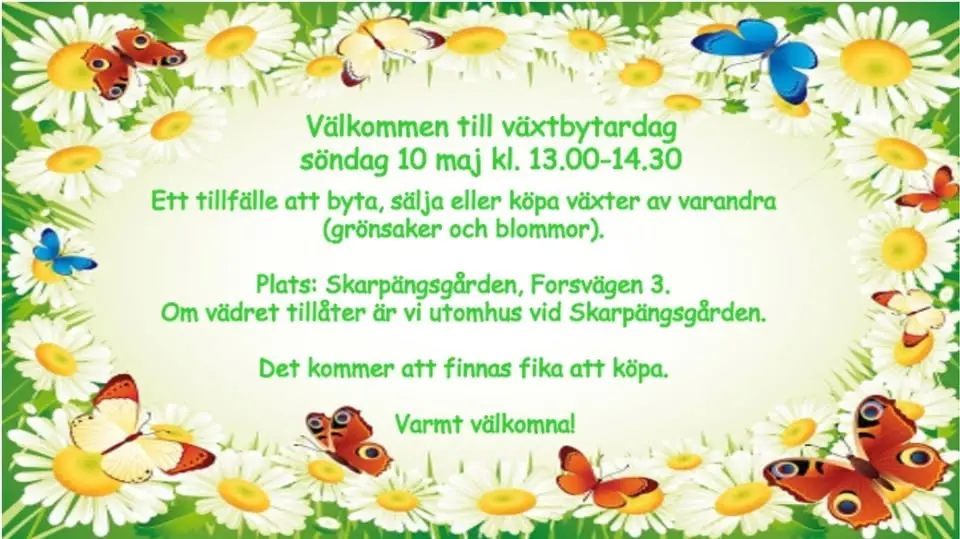 Växtbytardag på Skarpängsgården