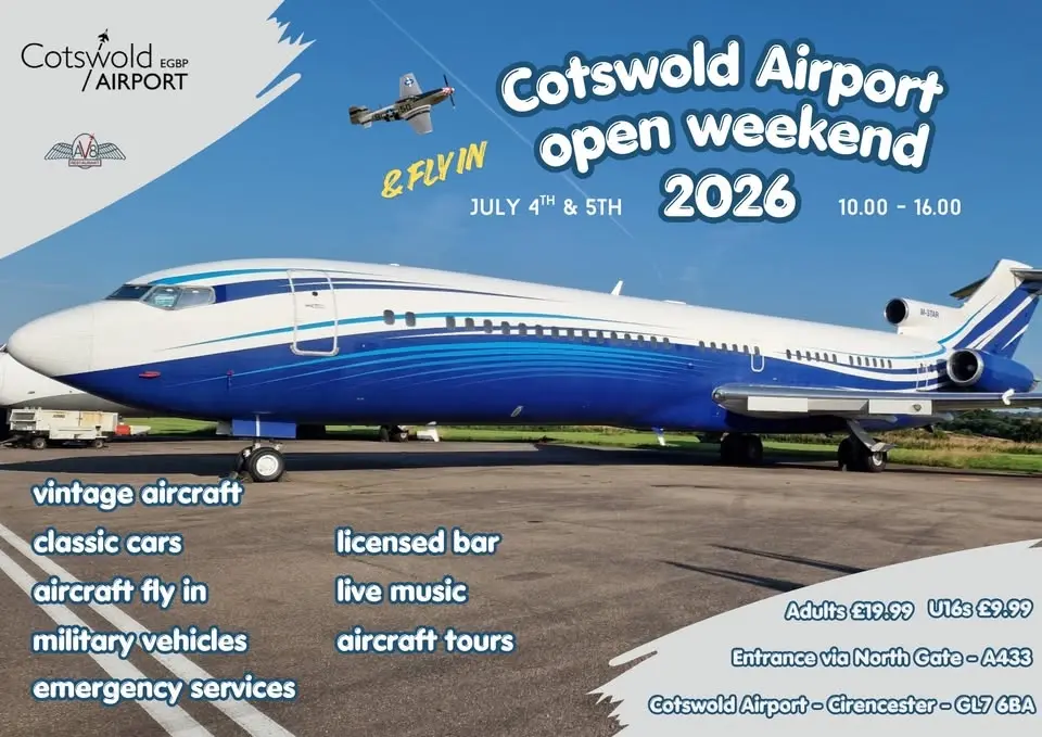 Cotswold Airport Open Weekend & Fly In 2026