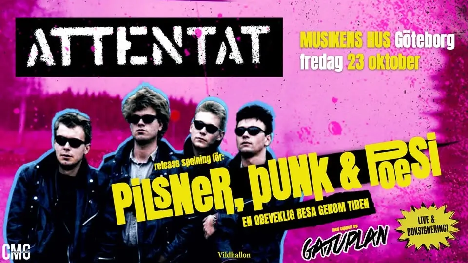 ATTENTAT: Release för PILSNER, PUNK & POESI - Musikens Hus, Göteborg