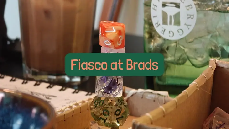 Fiasco with Lene at Brads Spelcafé