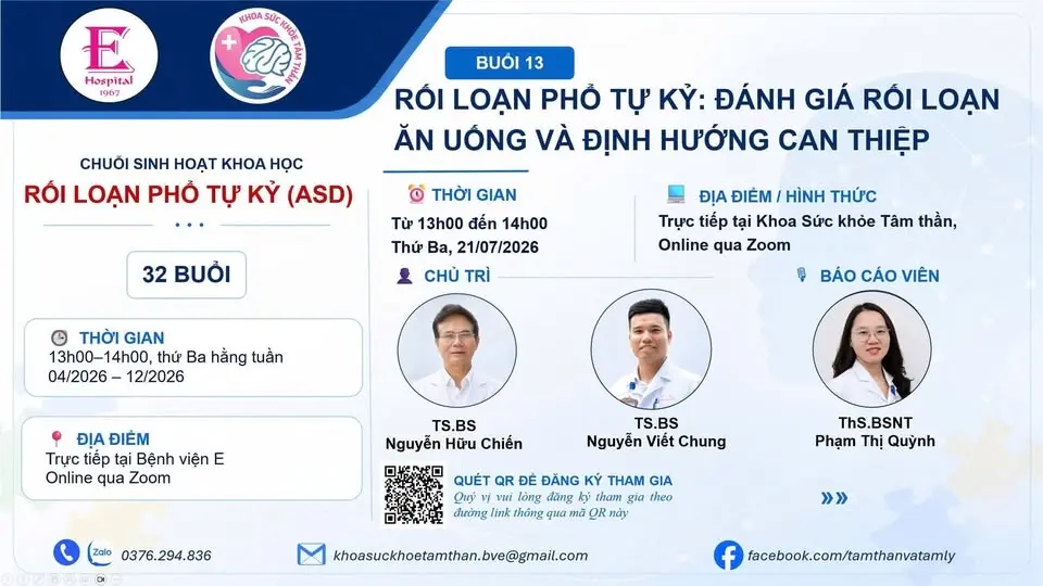 “RỐI LOẠN PHỔ TỰ KỶ: ĐÁNH GIÁ RỐI LOẠN ĂN UỐNG VÀ ĐỊNH HƯỚNG CAN THIỆP”