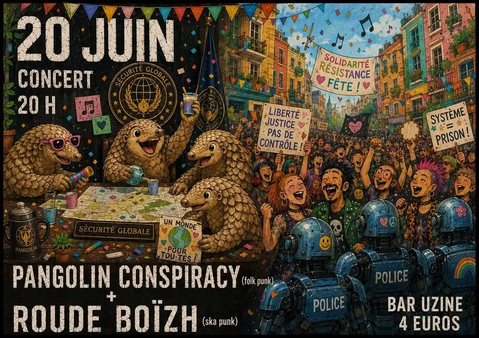 PANGOLIN CONSPIRACY  fête d' adieu 20 Juin bar UZINE