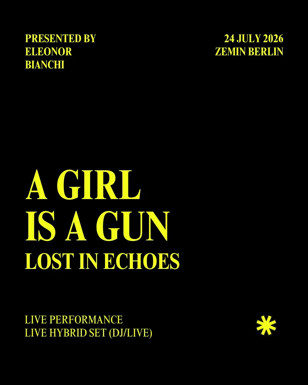 A GIRL IS A GUN: Lost in echoes