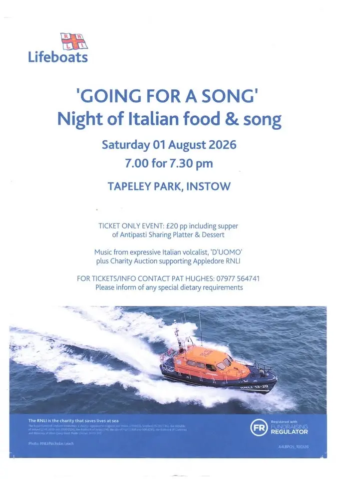'Going for a Song' - Fabulous Italian evening at Tapley Park
