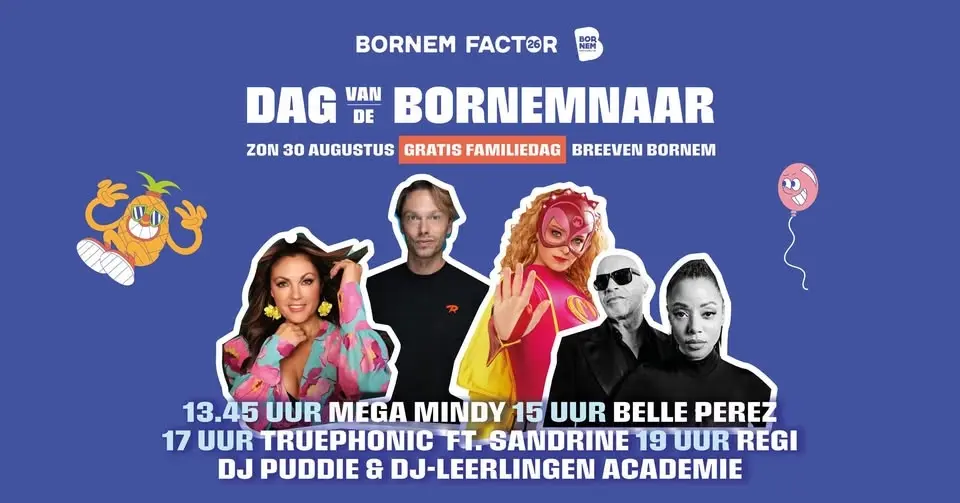 DAG VAN DE BORNEMNAAR - Kom zondag 30 augustus mee feesten op onze familiedag!