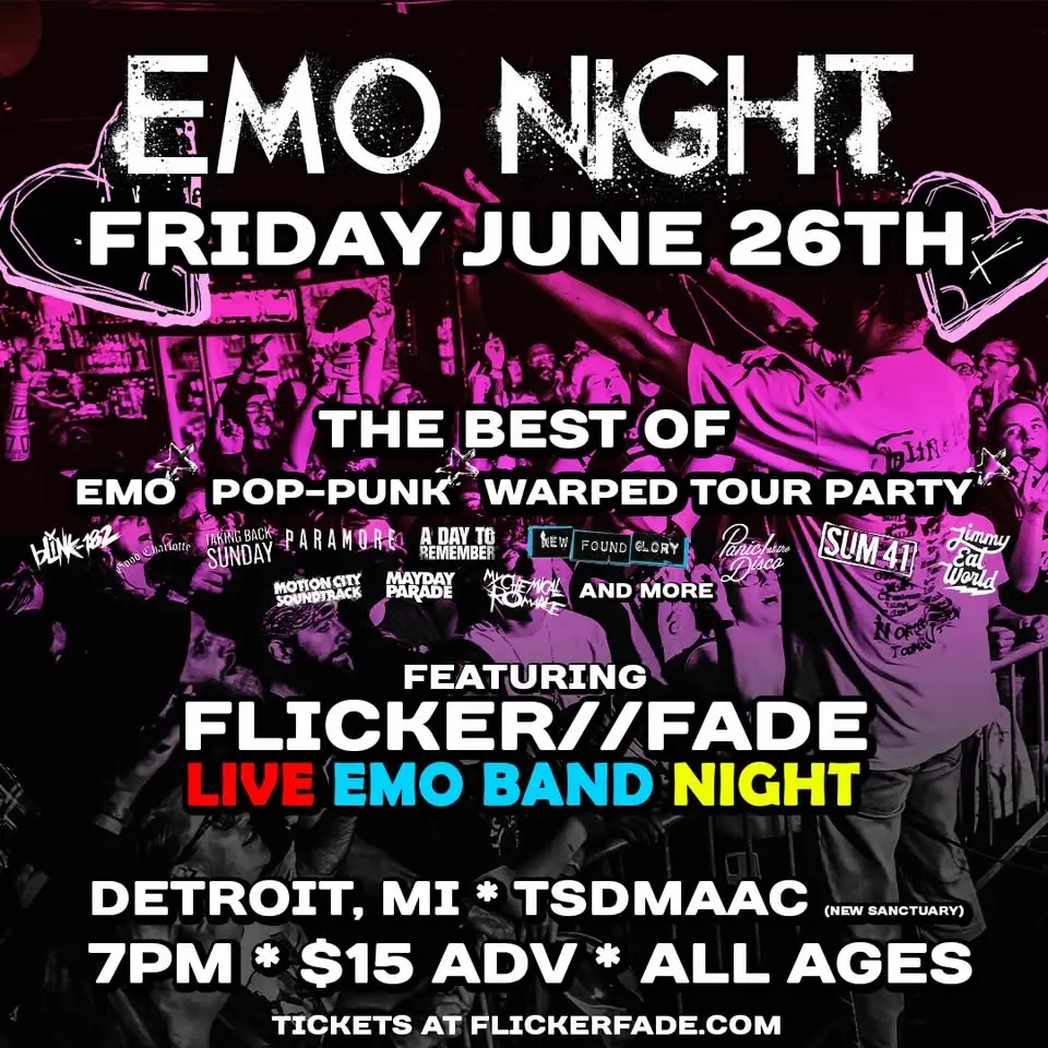 EMO NIGHT ft. Flicker//Fade Live Band Emo Night