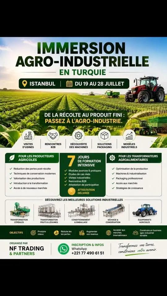 Formation en agroalimentaire en Turquie