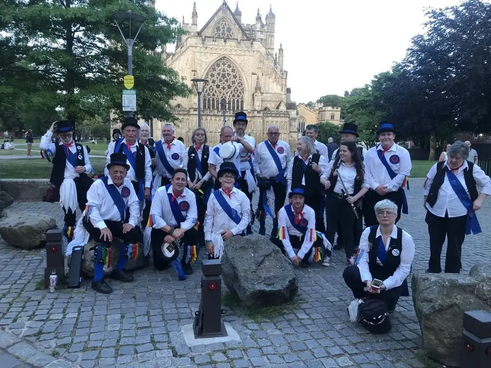 Great Western Morris dances at Cathedral Yard, Exeter