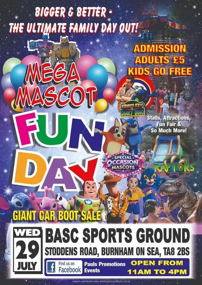 Mega Mascot Fun Day & Car Boot Sale