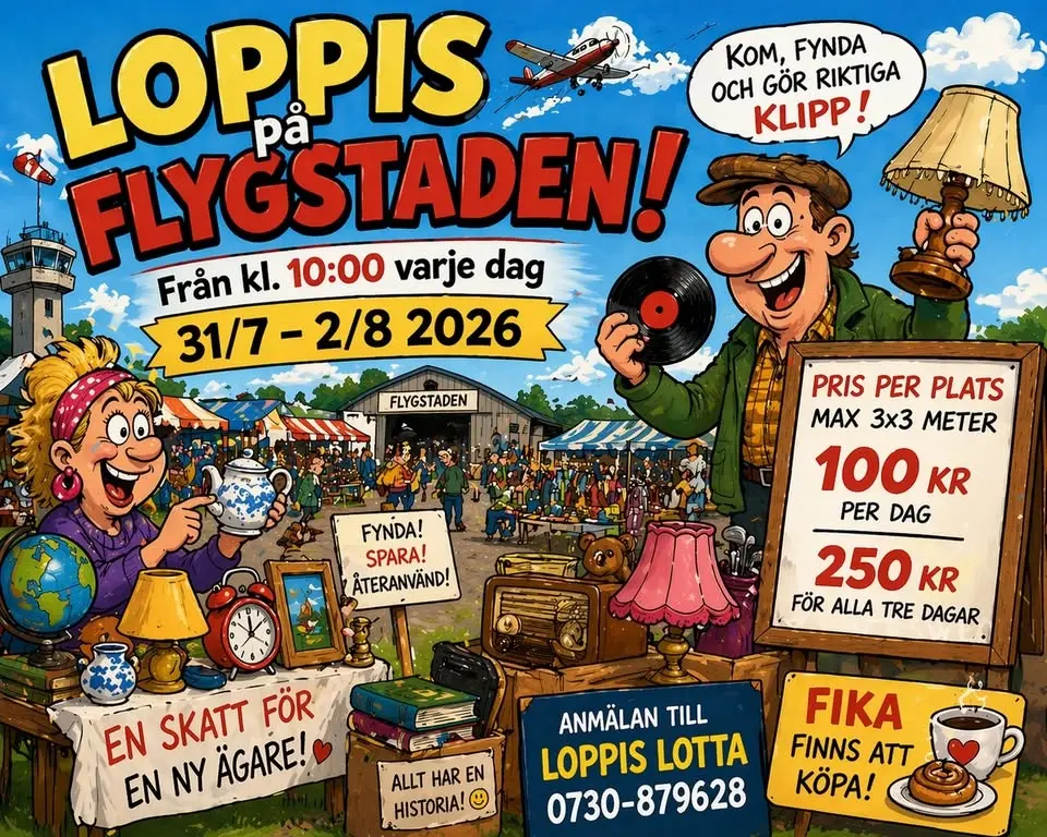 LOPPIS PÅ FLYGSTDEN I SÖDERHAMN!