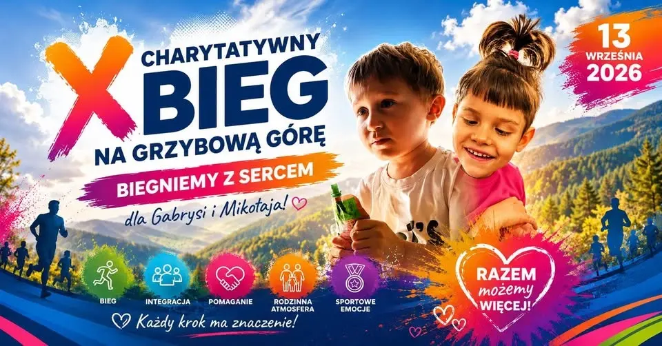 X Charytatywny Bieg na Grzybową Górę | Przyjaciele dla Gabrysi i Mikołaja ❤️❤️