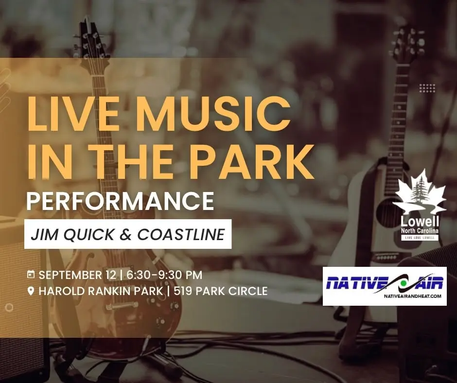 LIVE Music in the Park-Jim Quick & Coastline