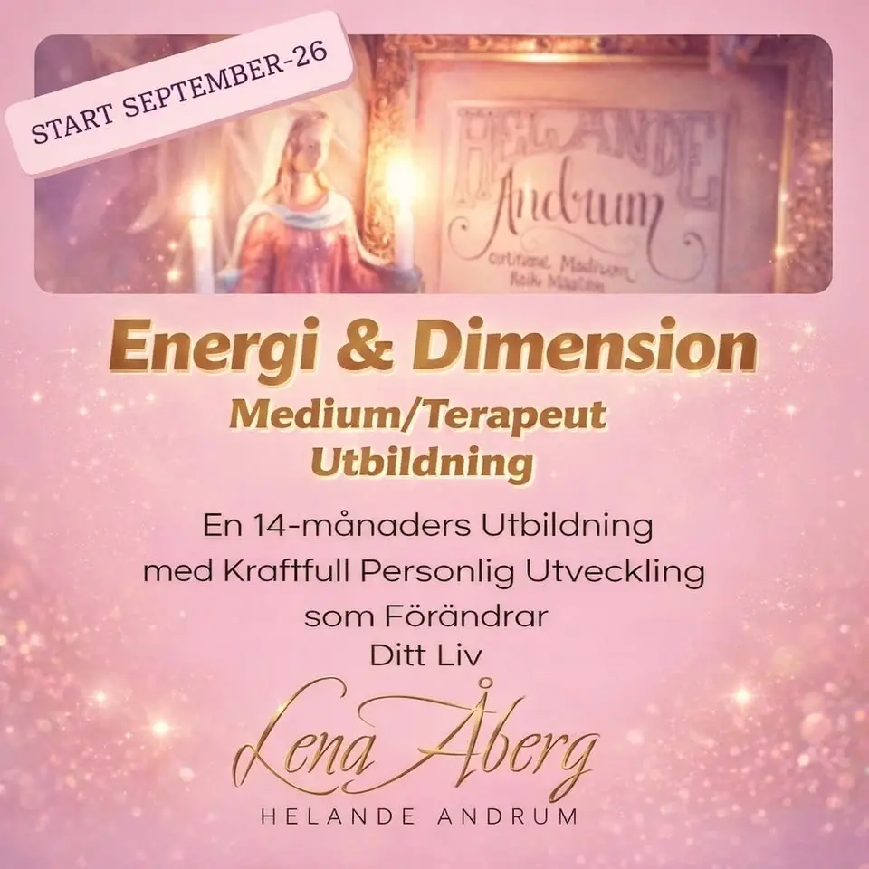 Certifierat Energi& Dimensions Medium/Terapeut Utbildning Uddebo 2026-2027
