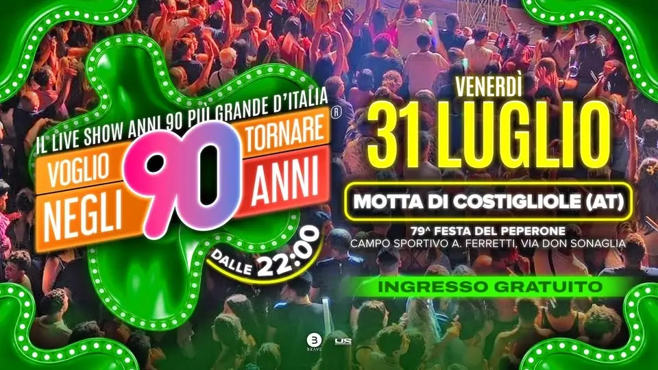 Voglio Tornare Negli Anni 90 ® • Motta di Costigliole (AT)