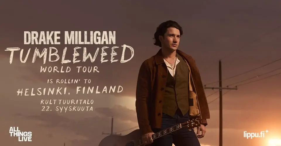 Drake Milligan - 22.9.2026 Kulttuuritalo, Helsinki