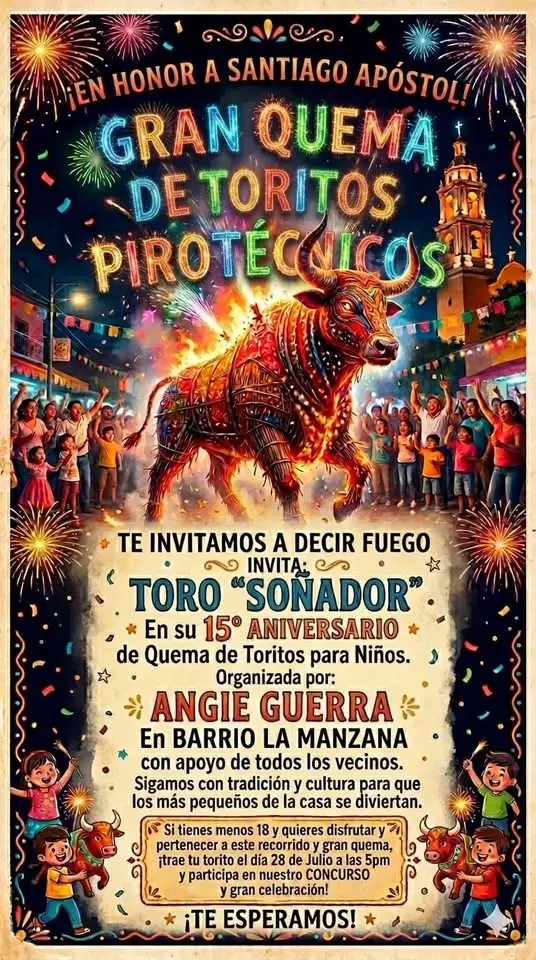 TOROS ESPECIAL NIÑOS BARRIO DE LA MANZANA INVITA